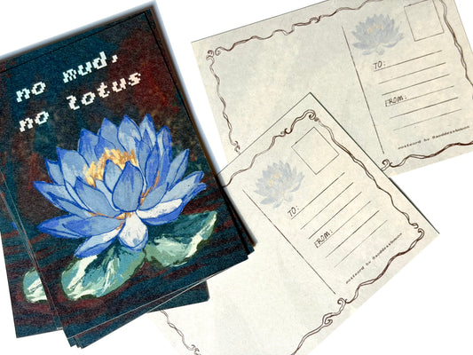 A5 Postcard “No Mud, No Lotus”