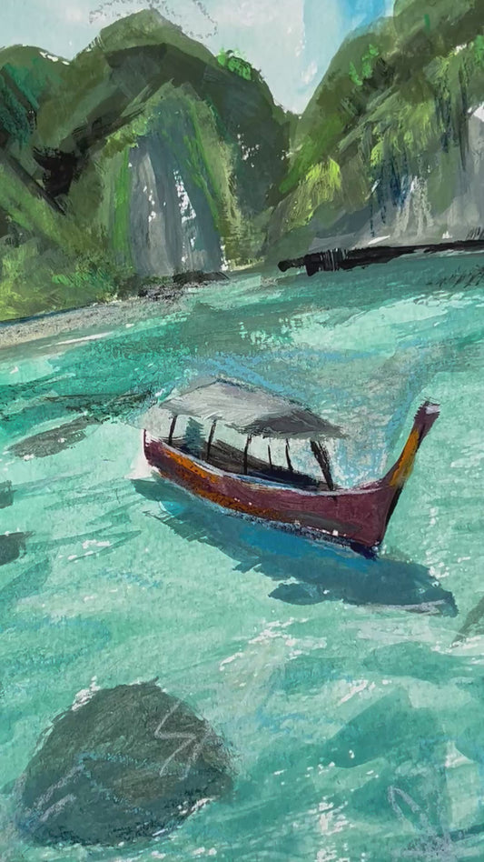 “El Nido, Philippines,” Original Painting